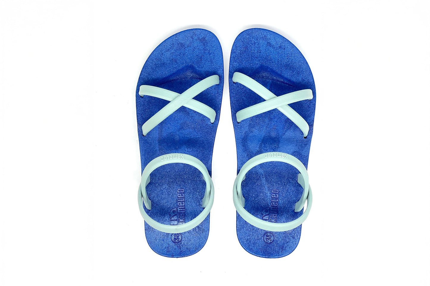 Cross Slim Blue Sole Grey Strap
