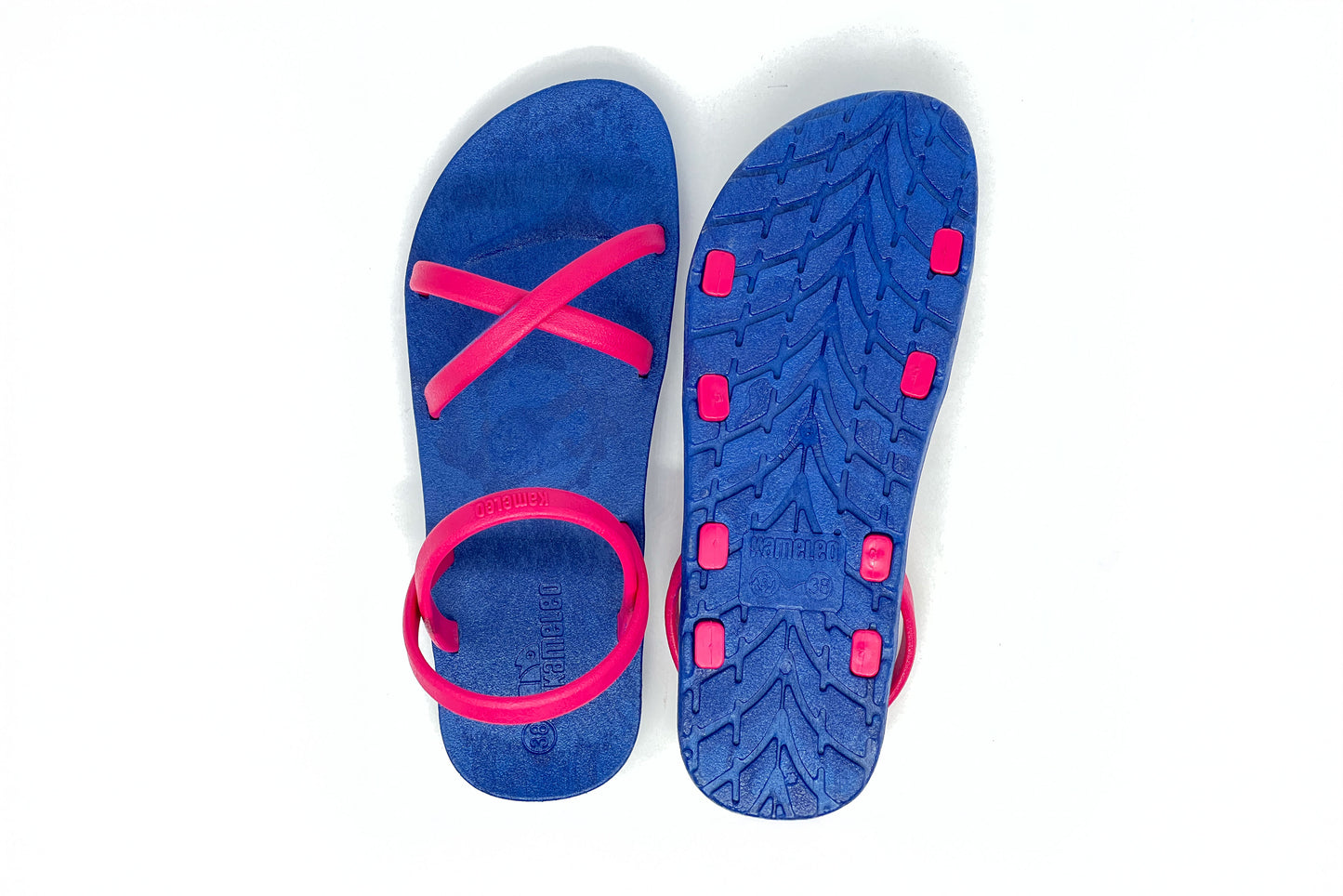 Cross Slim Blue Sole Pink Strap