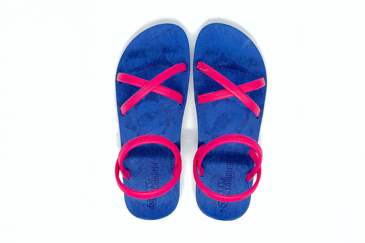 Cross Slim Blue Sole Pink Strap