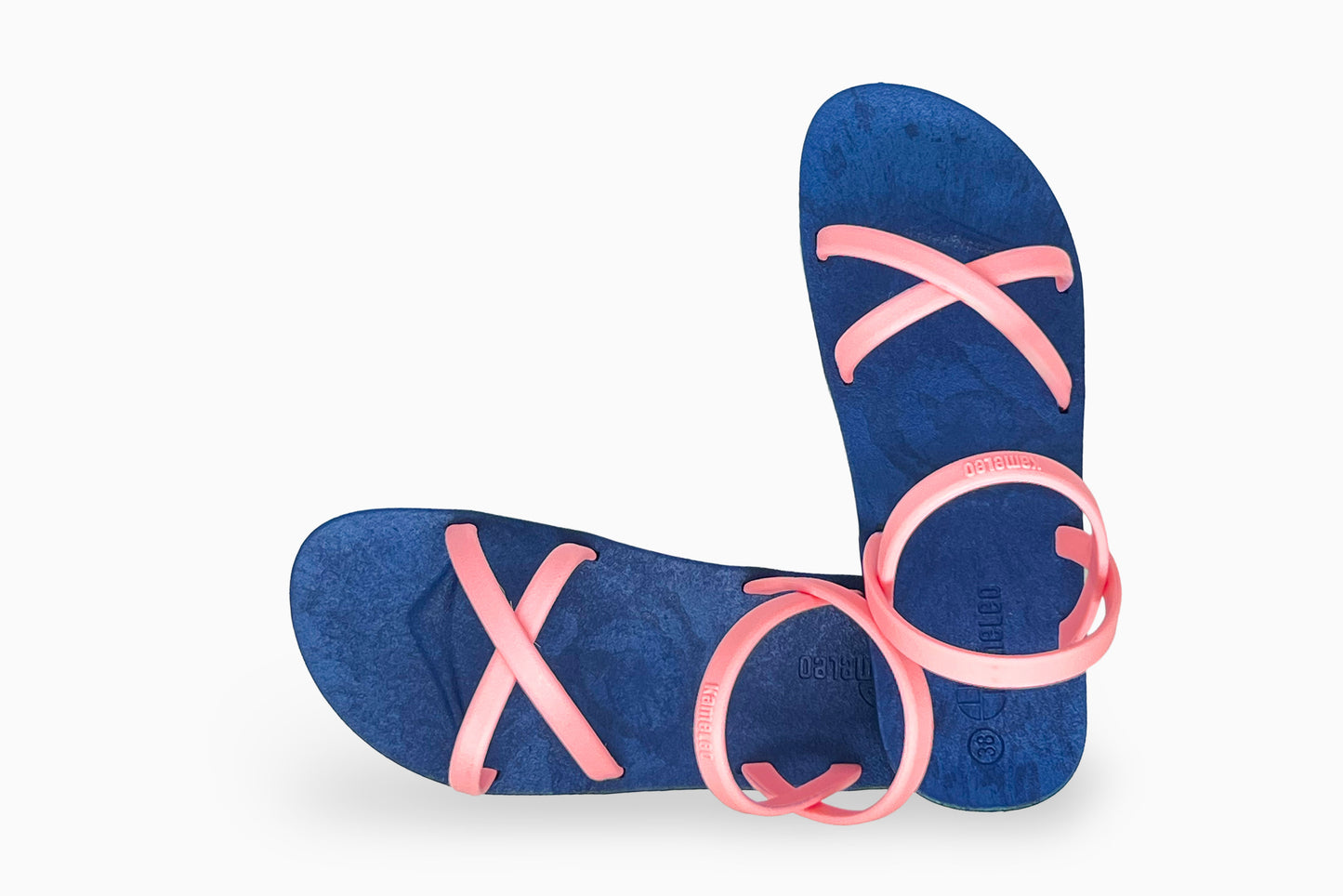 Cross Slim Blue Sole LightPink Strap