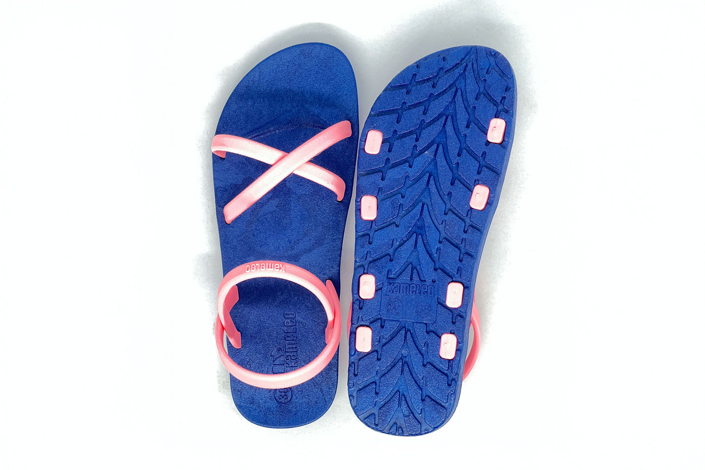 Cross Slim Blue Sole LightPink Strap