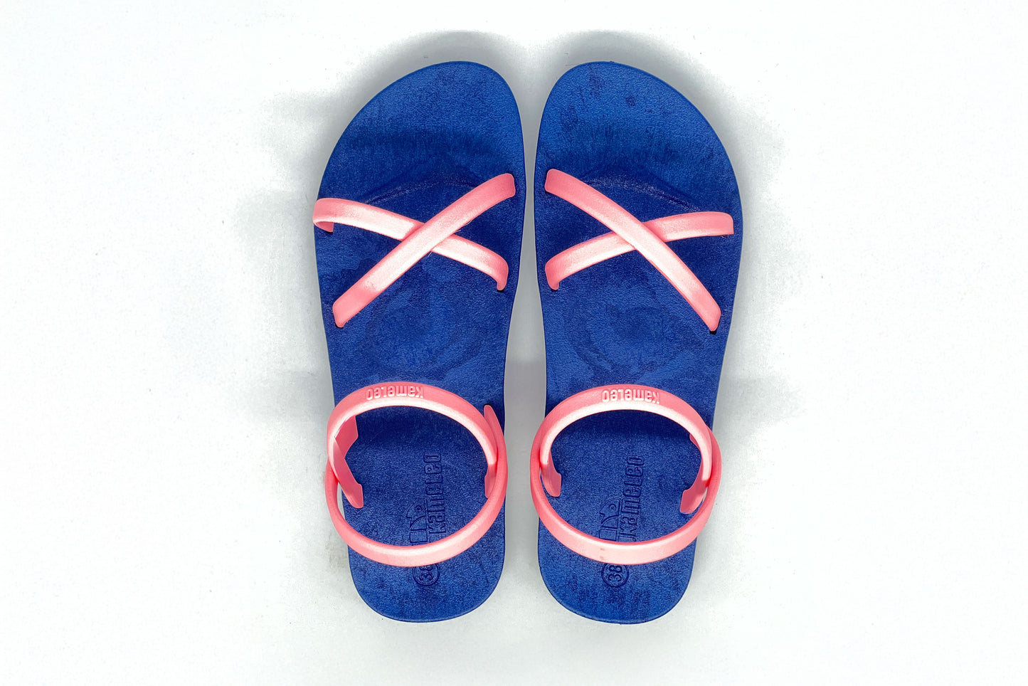 Cross Slim Blue Sole LightPink Strap
