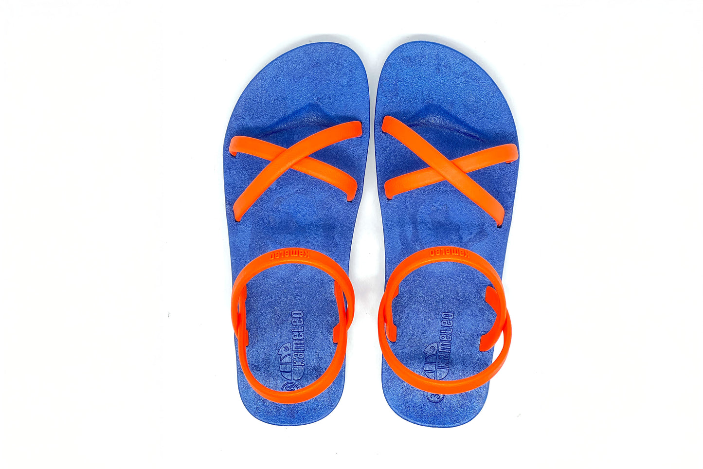 Cross Slim Blue Sole Orange Strap