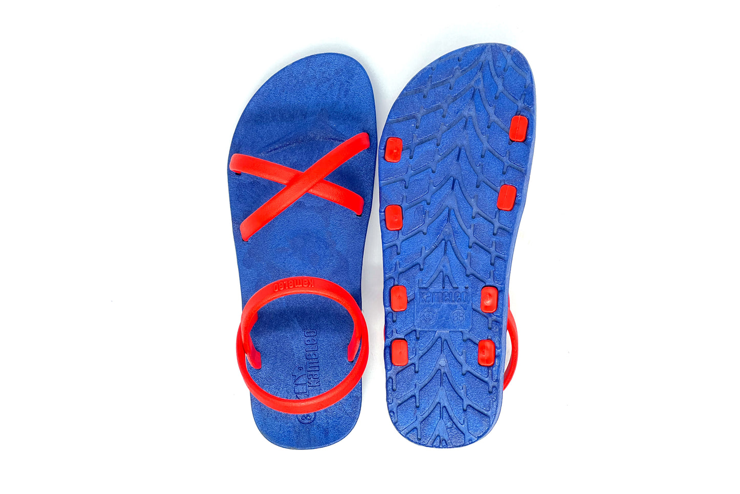 Cross Slim Blue Sole Red Strap