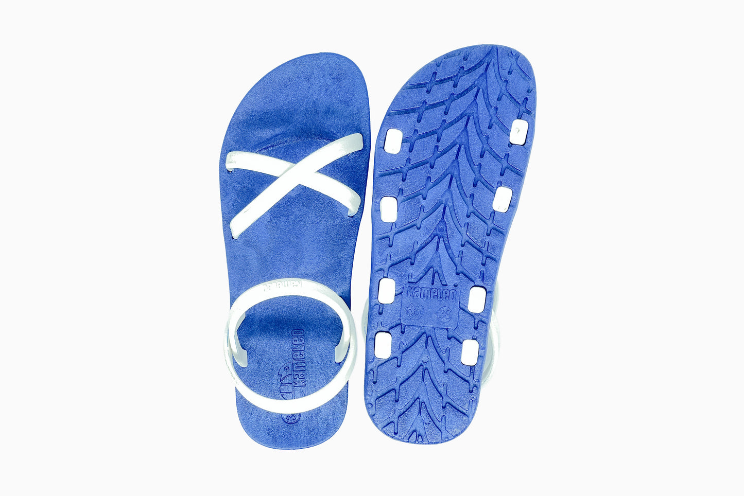 Cross Slim Blue Sole White Strap