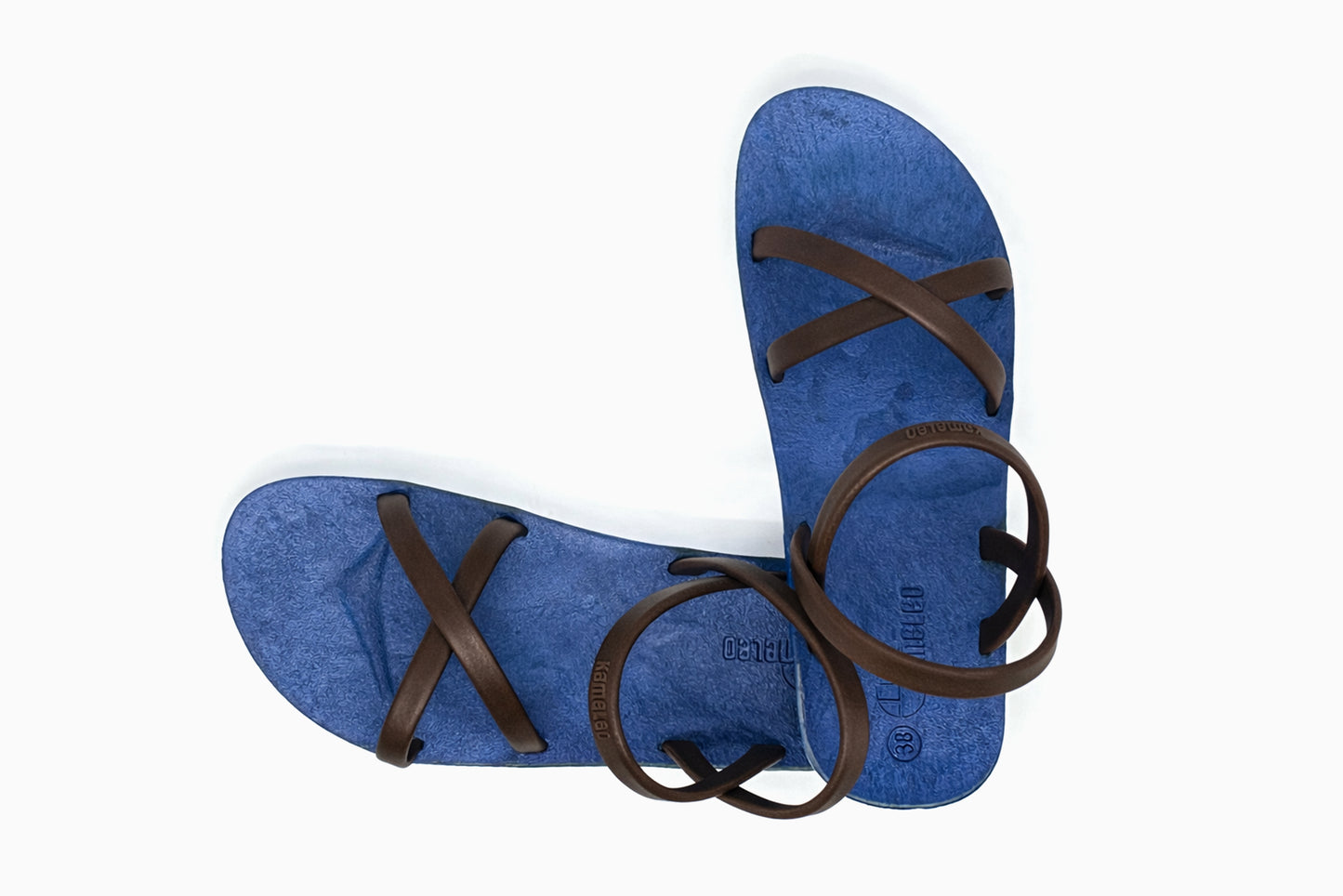 Cross Slim Blue Sole Brown Strap