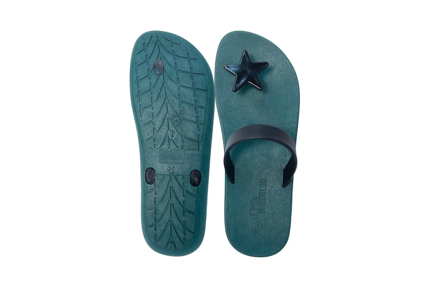 Poppi Star Green Sole Black Strap