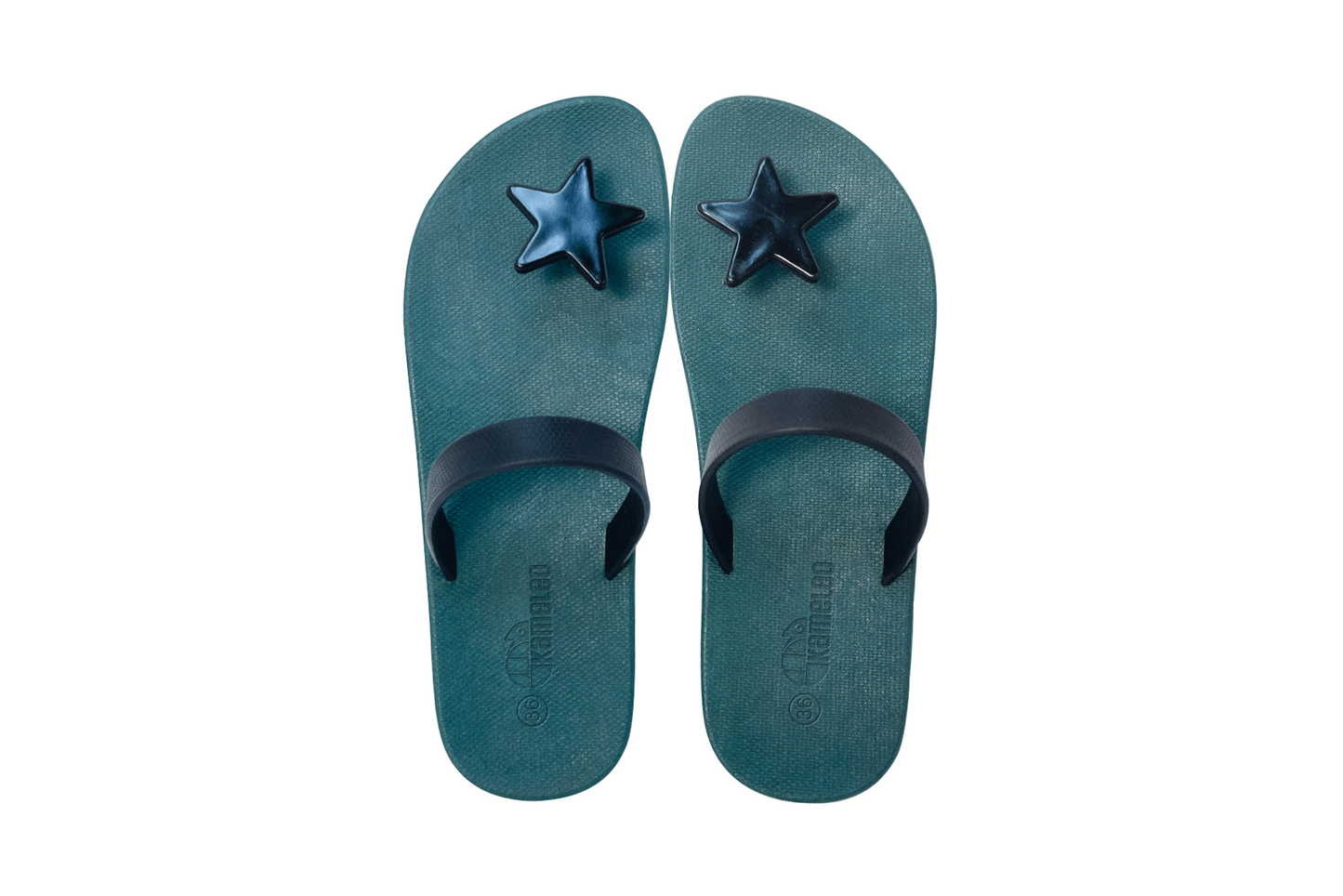 Poppi Star Green Sole Black Strap