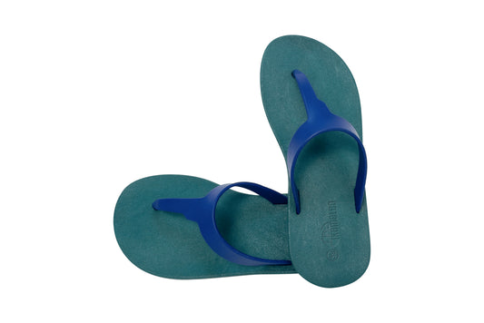 Thongs Green Sole Blue Strap