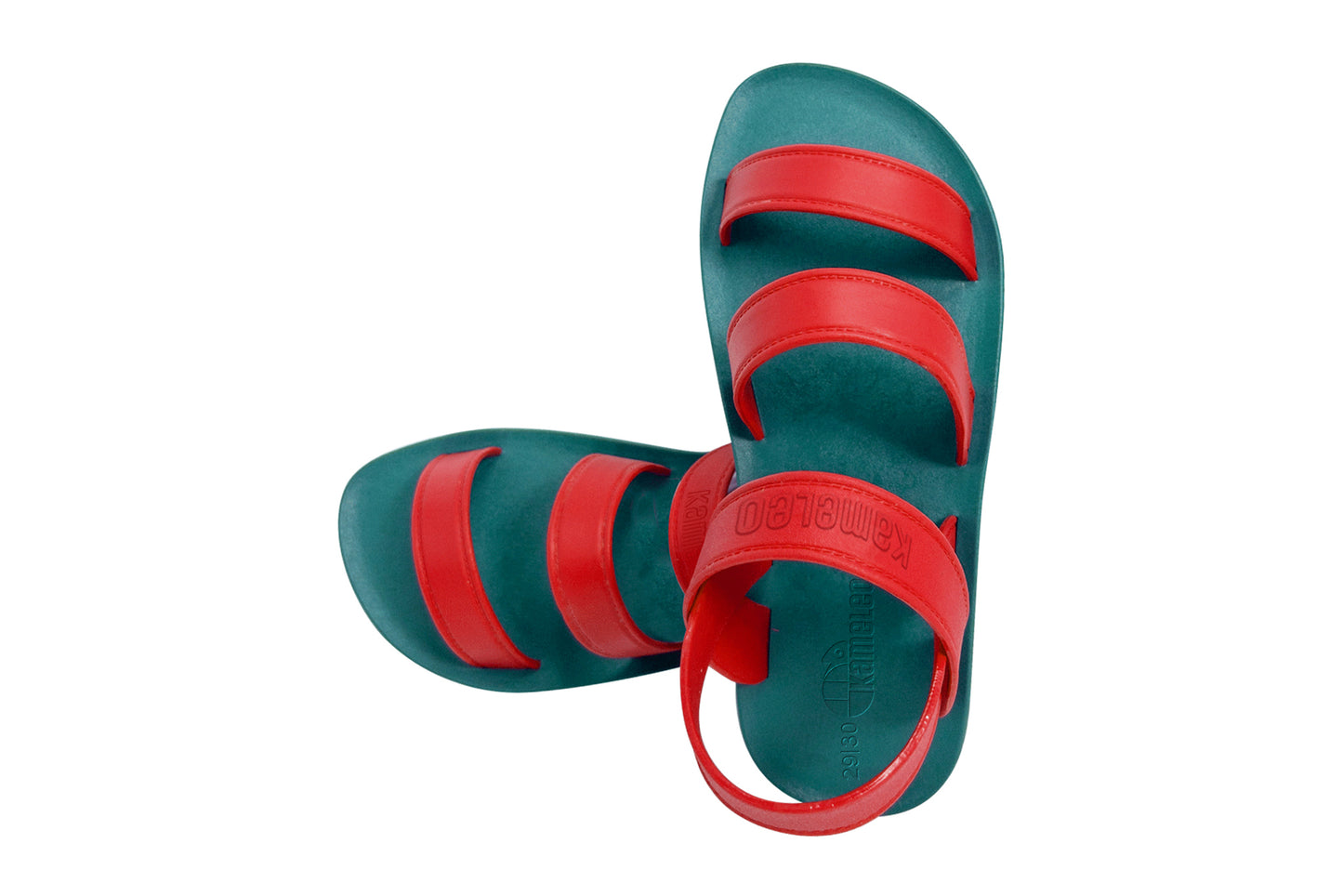 Twin Plus Kids Green Sole Red Strap
