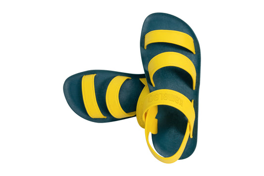 Twin Plus Kids Green Sole Yellow Strap
