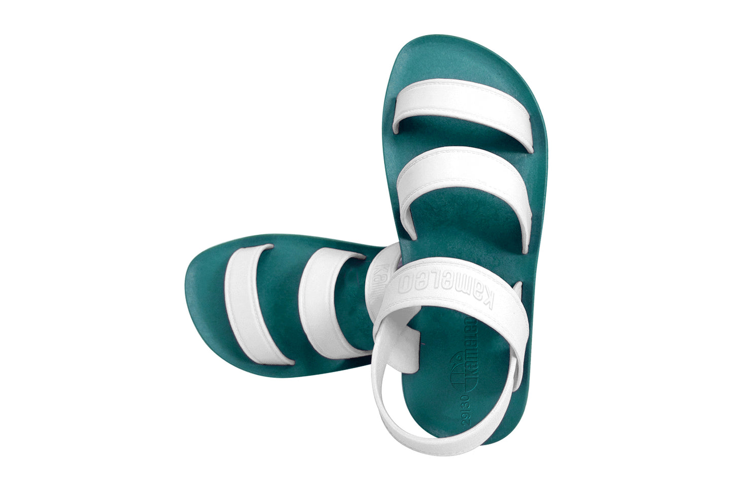 Twin Plus Kids Green Sole White Strap