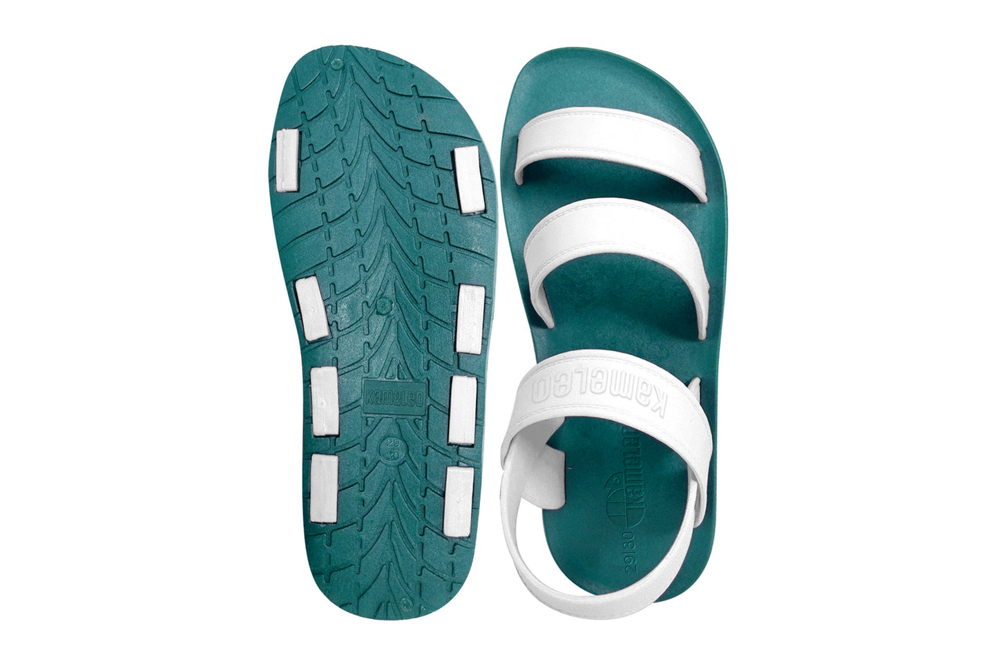 Twin Plus Kids Green Sole White Strap