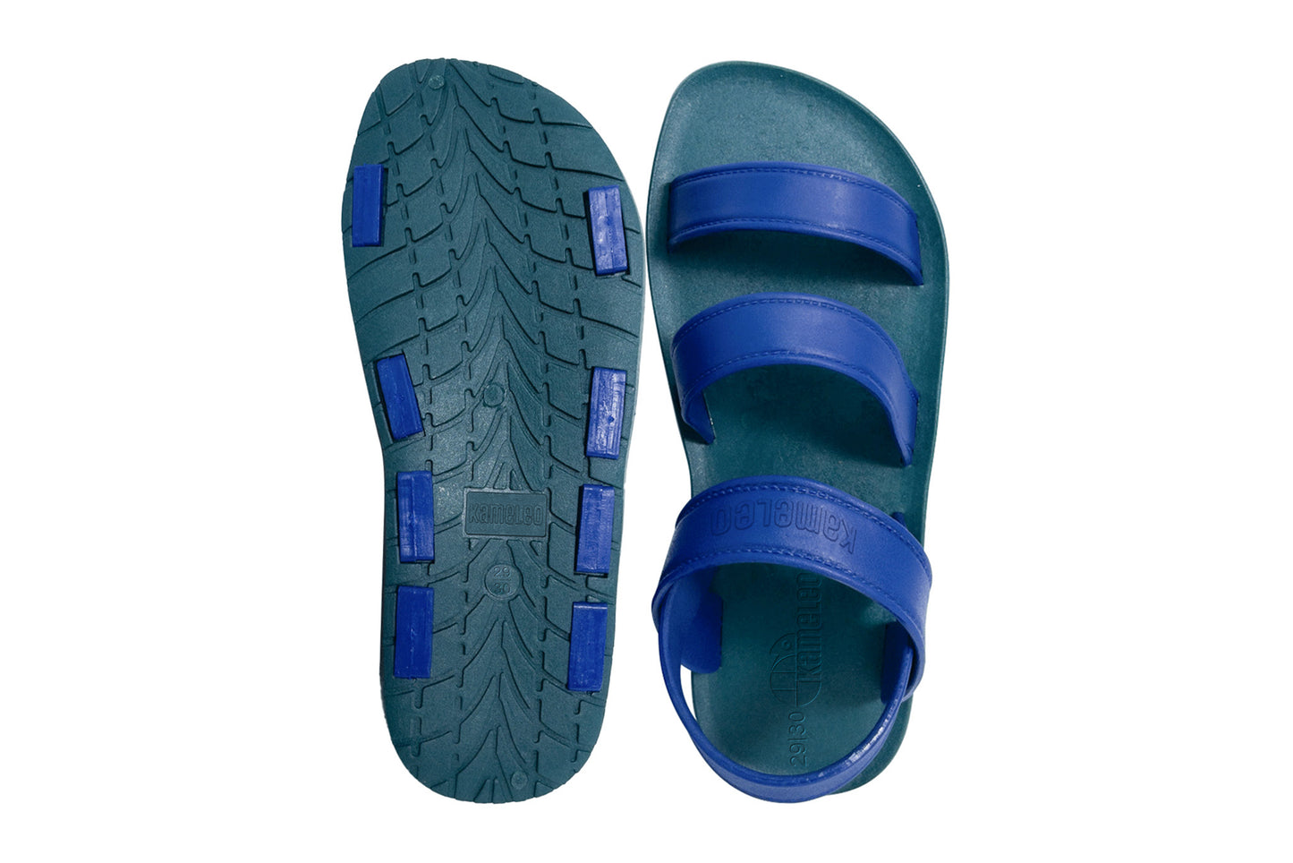 Twin Plus Kids Green Sole Blue Strap