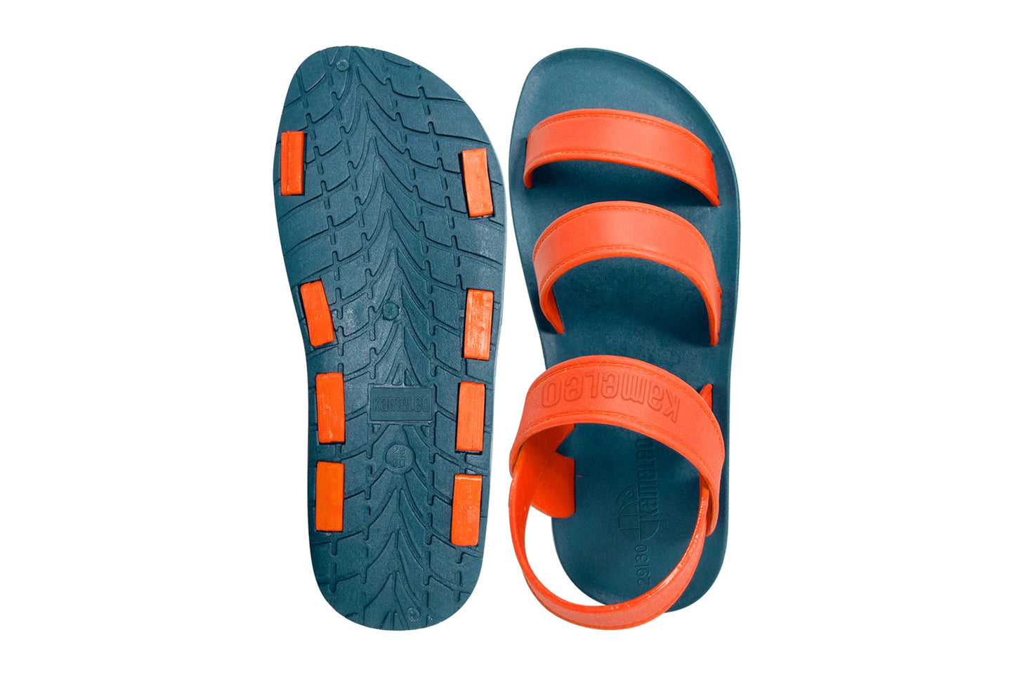 Twin Plus Kids Green Sole Orange Strap