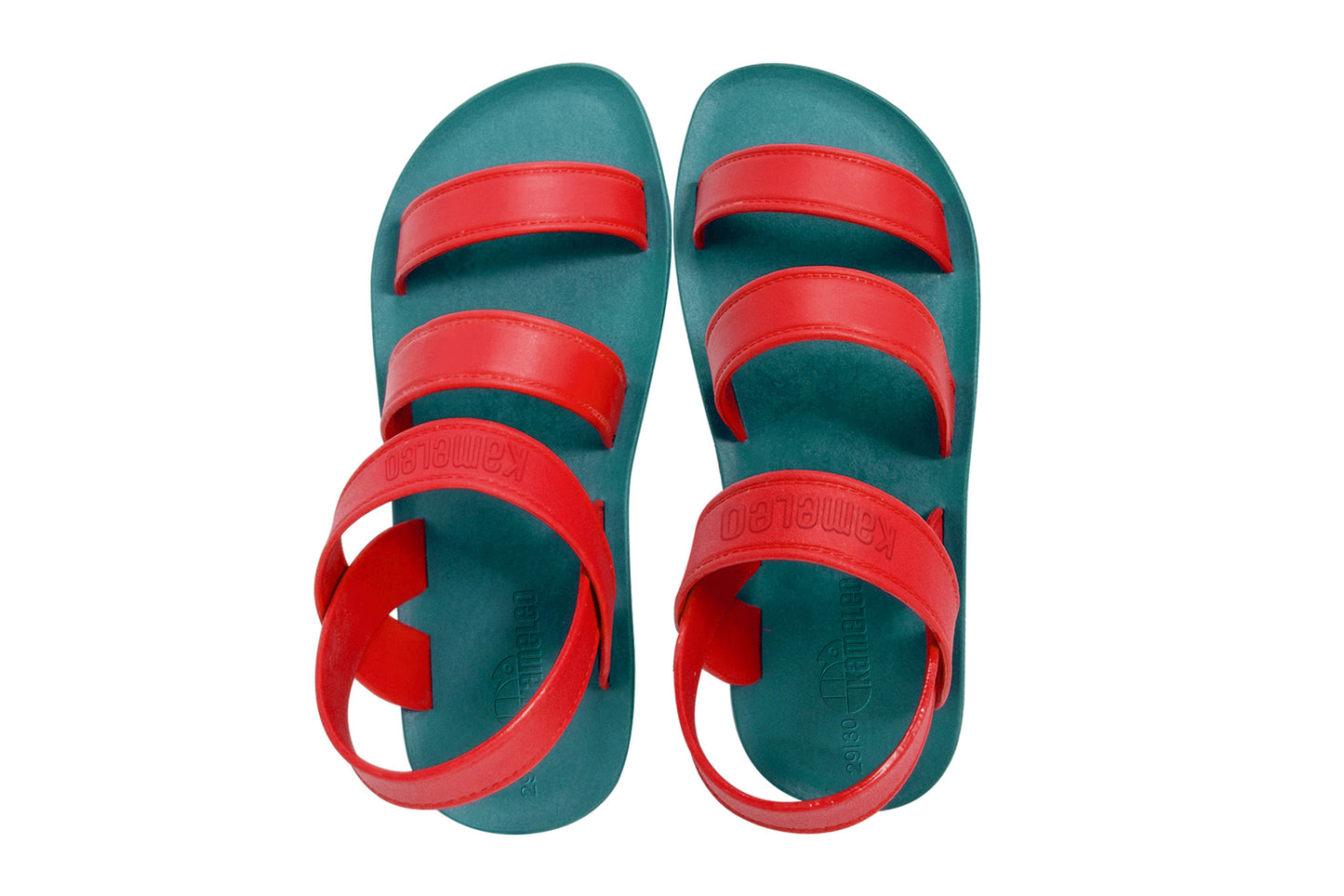 Twin Plus Kids Green Sole Red Strap