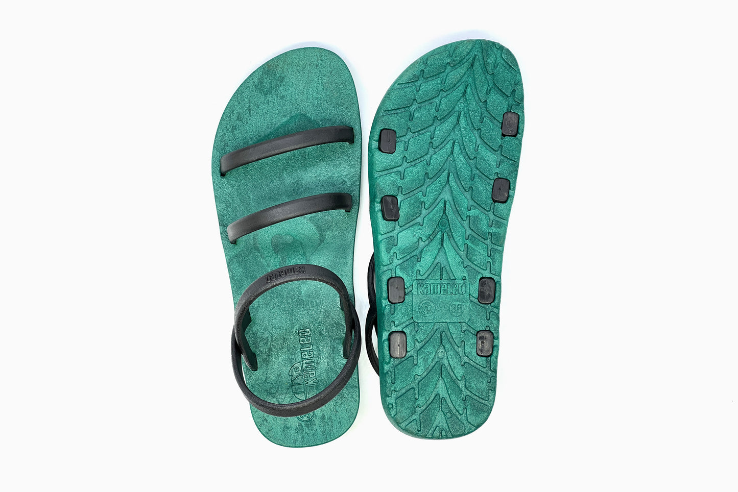 Twin Slim Green Sole Black Strap