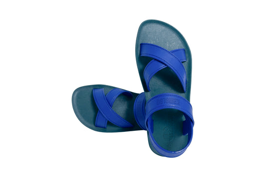 Cross Plus Kids Green Sole Blue Strap