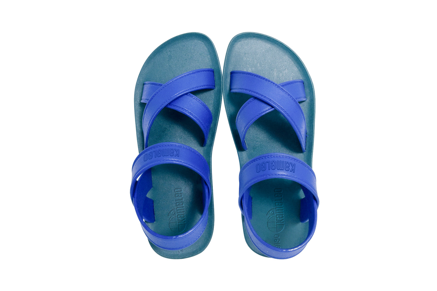 Cross Plus Kids Green Sole Blue Strap
