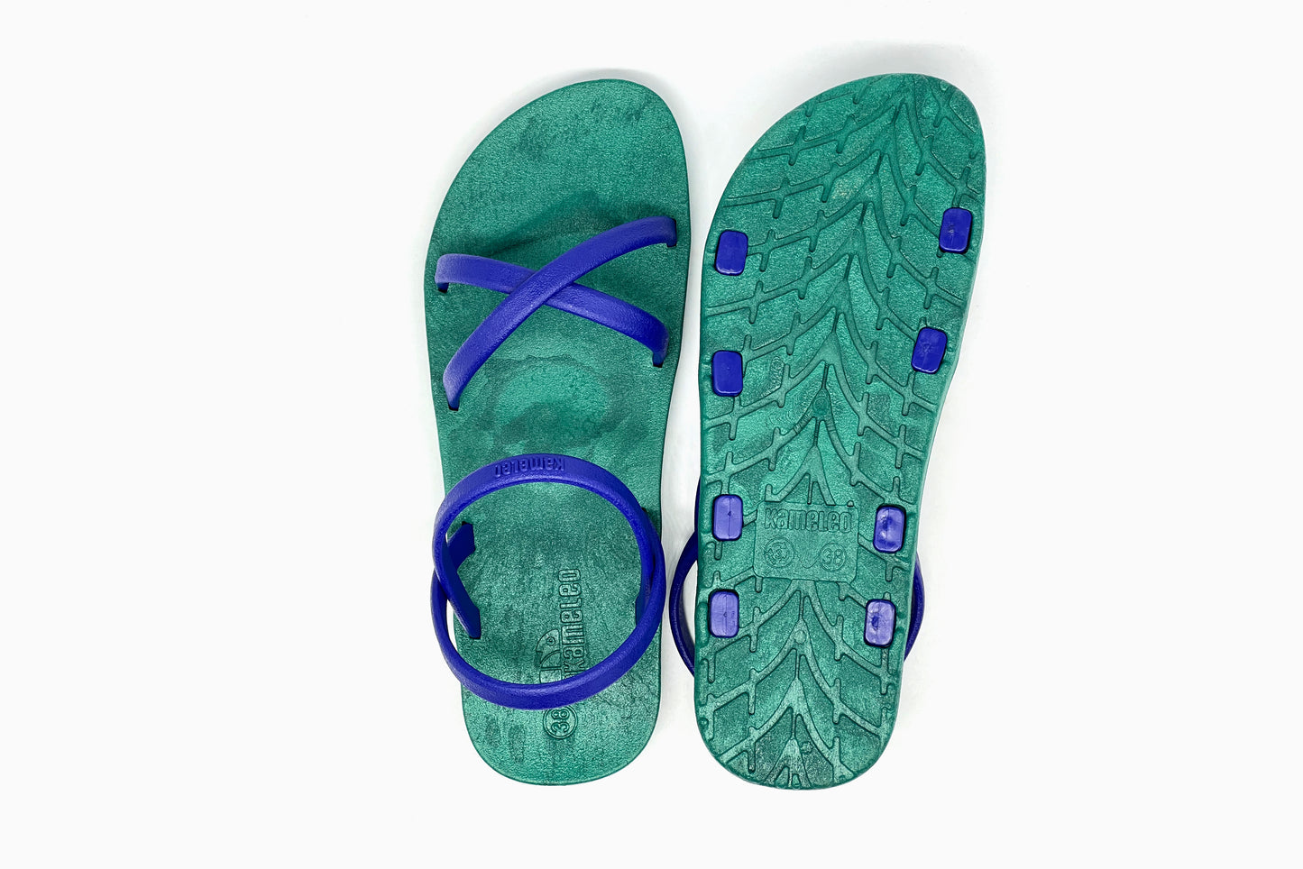 Cross Slim Green Sole Blue Strap