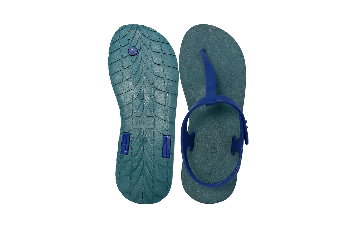 Saily Green Sole Blue Strap