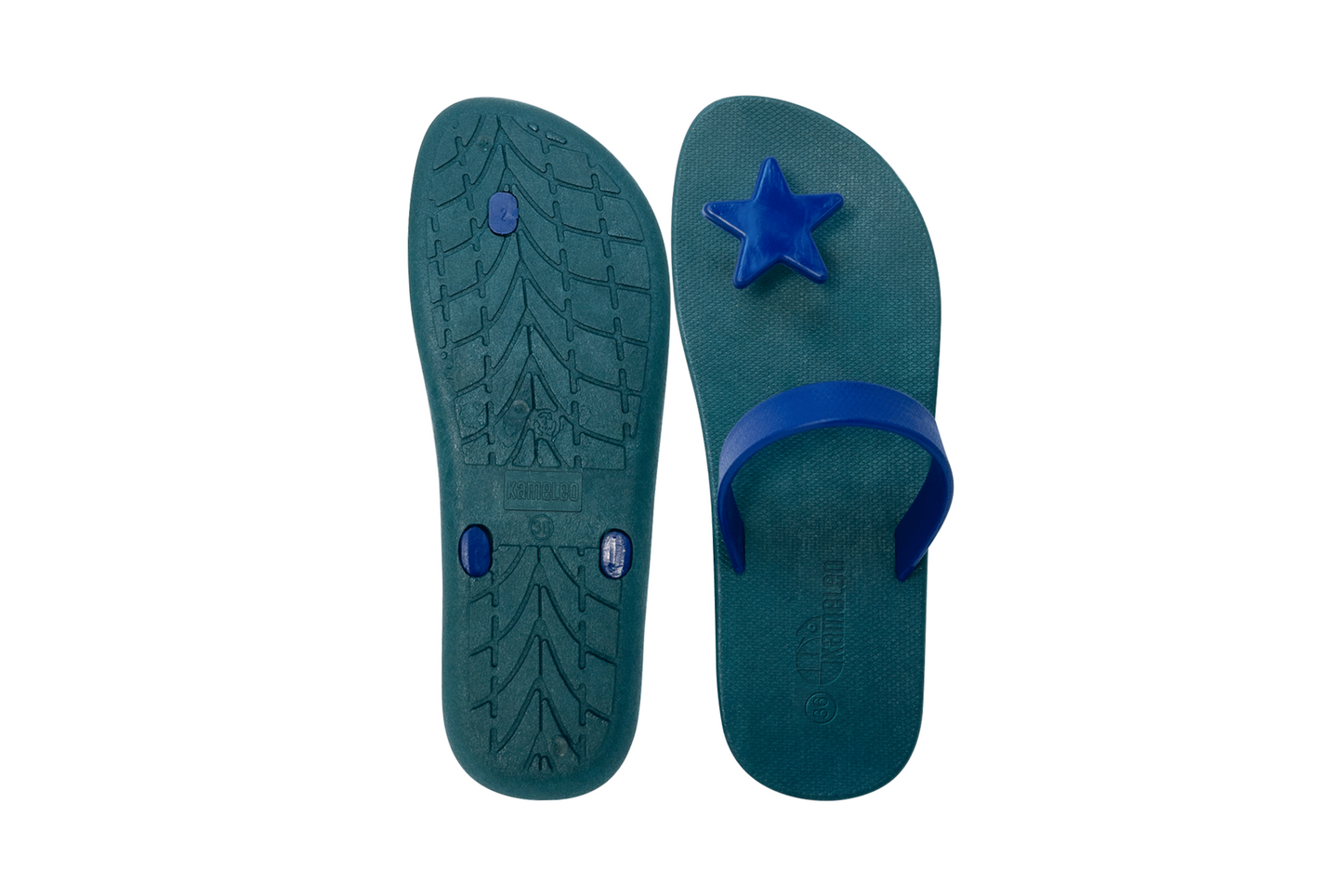 Poppi Star Green Sole Blue Strap