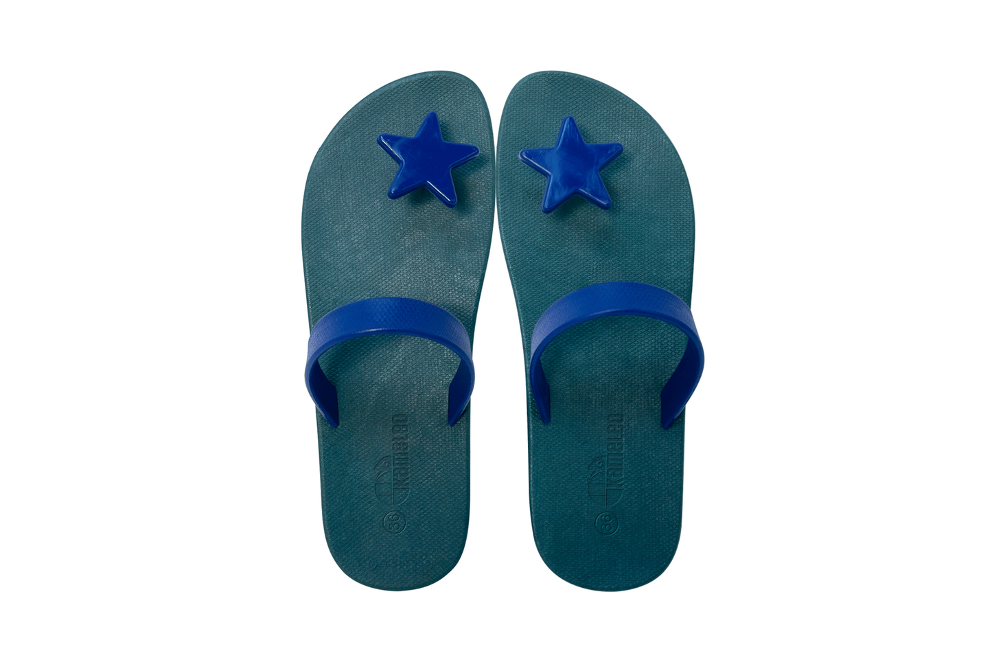 Poppi Star Green Sole Blue Strap