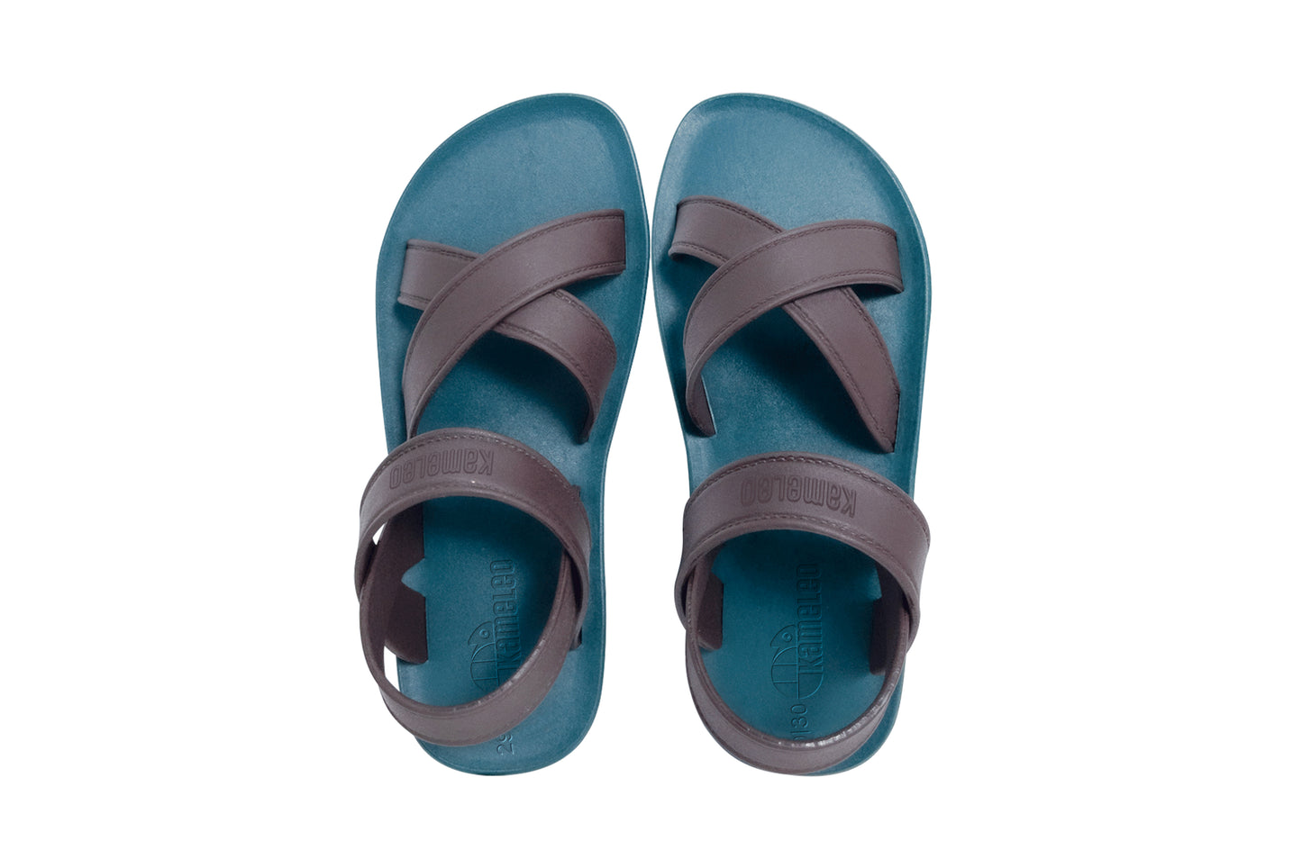 Cross Plus Kids Green Sole Brown Strap