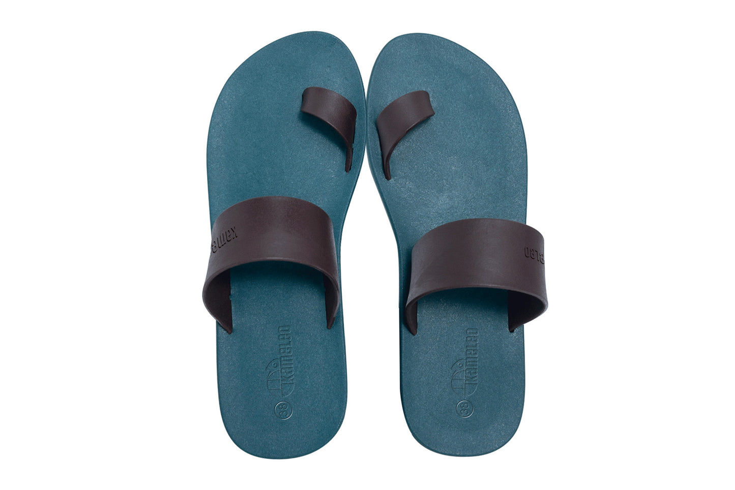 Pop Thumb Green Sole Brown Strap