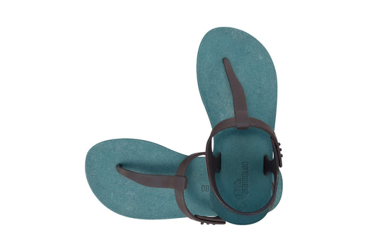 Saily Green Sole Brown Strap