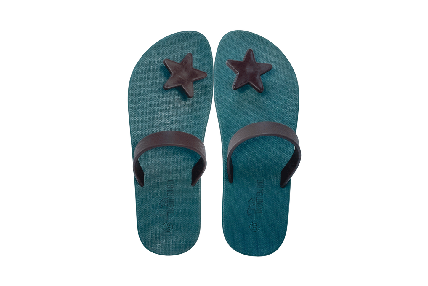 Poppi Star Green Sole Brown Strap