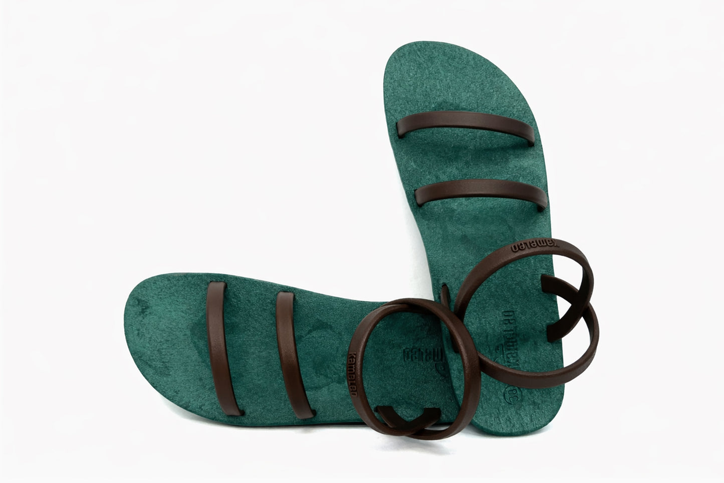 Twin Slim Green Sole Brown Strap