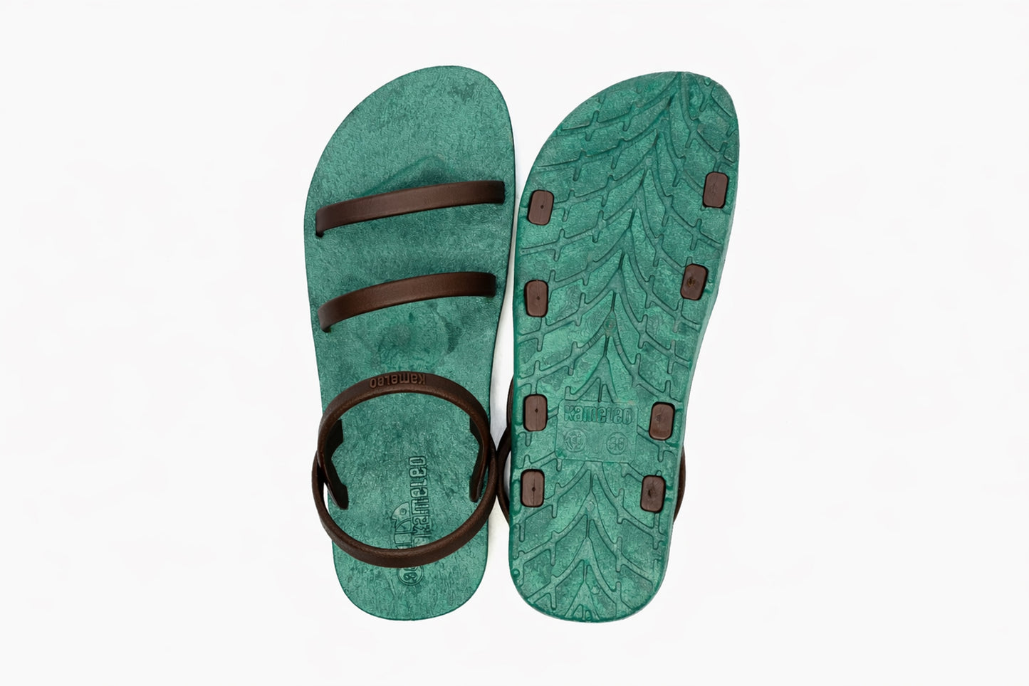 Twin Slim Green Sole Brown Strap