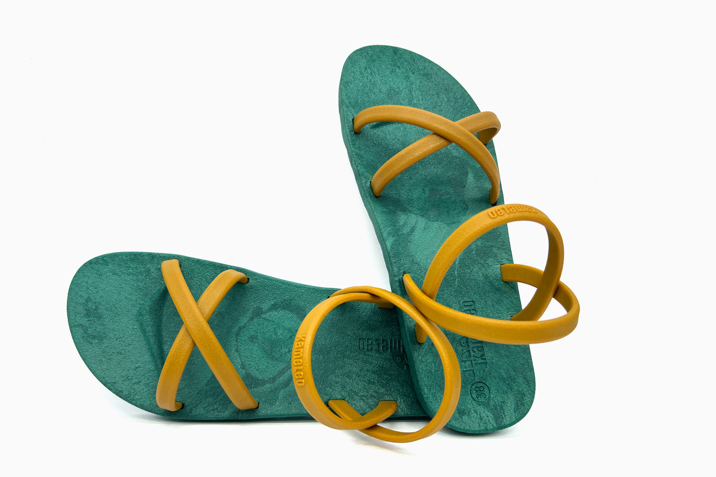 Cross Slim Green Sole Caramel Strap