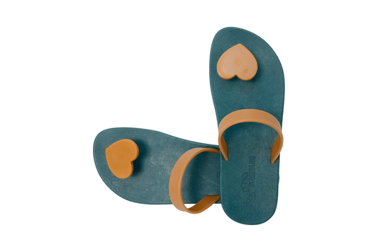 Poppi Heart Green Sole Caramel Strap