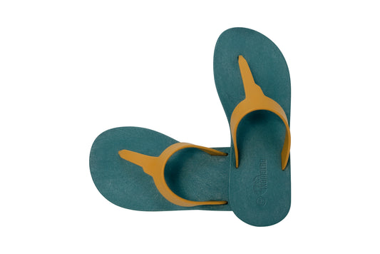 Thongs Green Sole Caramel Strap