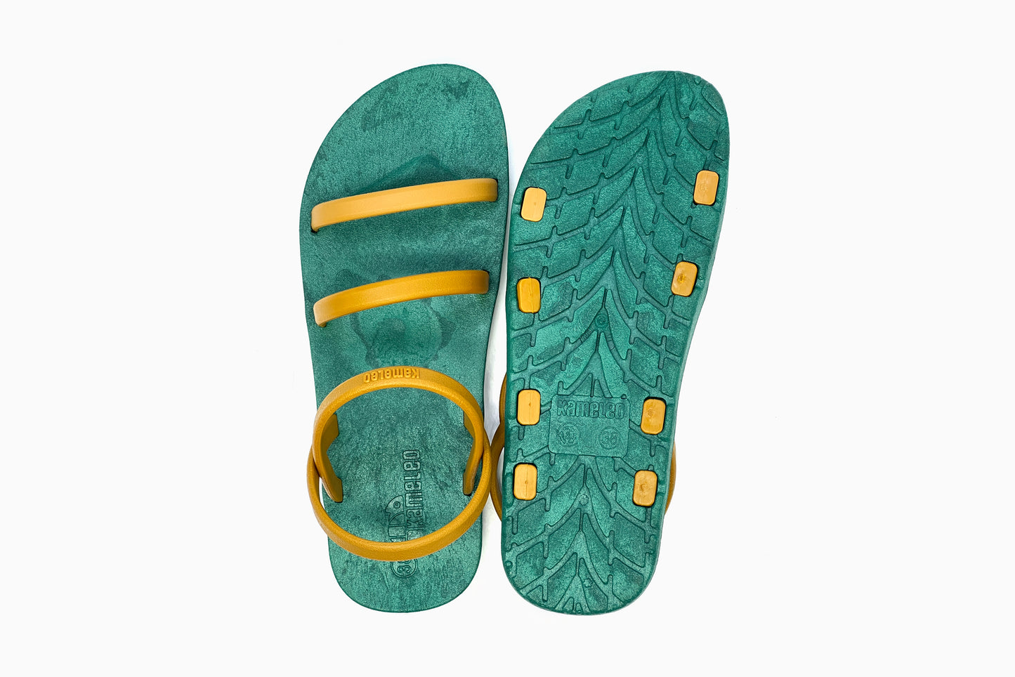 Twin Slim Green Sole Caramel Strap