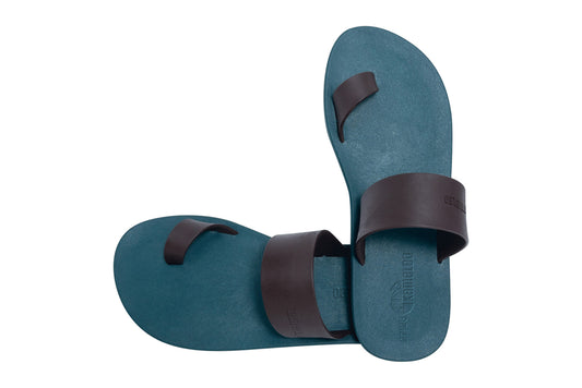 Pop Thumb Kids Green Sole Brown Strap