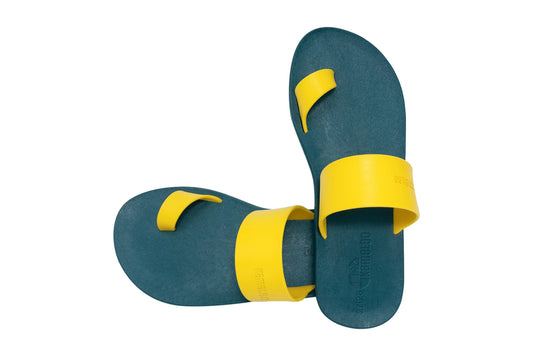 Pop Thumb Kids Green Sole Yellow Strap