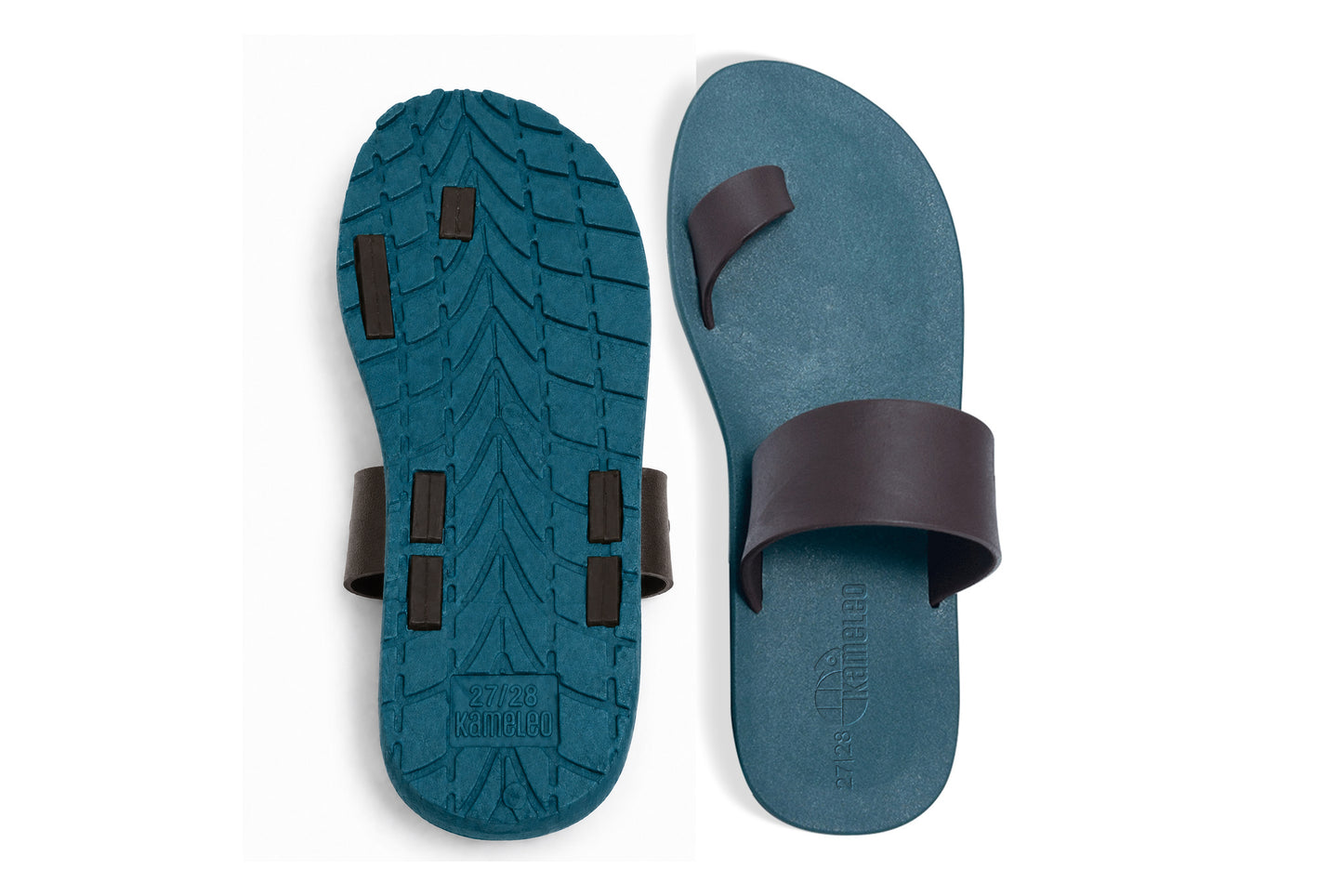 Pop Thumb Kids Green Sole Brown Strap