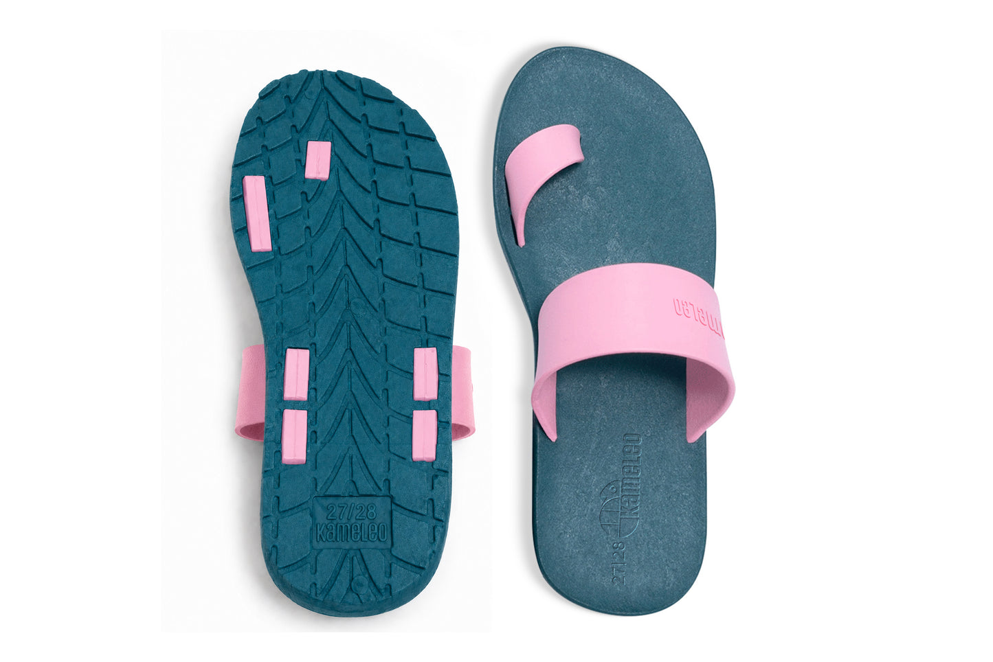 Pop Thumb Kids Green Sole LightPink Strap