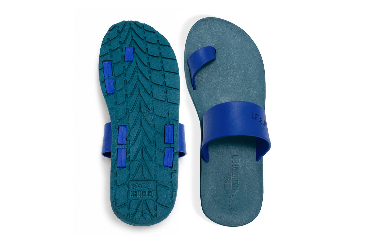 Pop Thumb Kids Green Sole Blue Strap