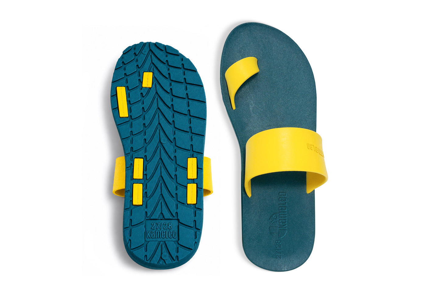 Pop Thumb Kids Green Sole Yellow Strap