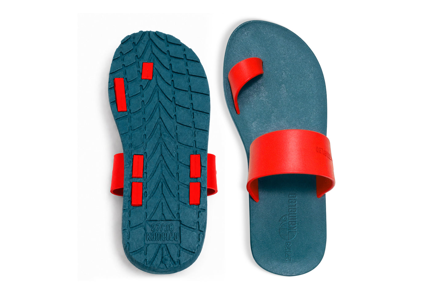 Pop Thumb Kids Green Sole Red Strap