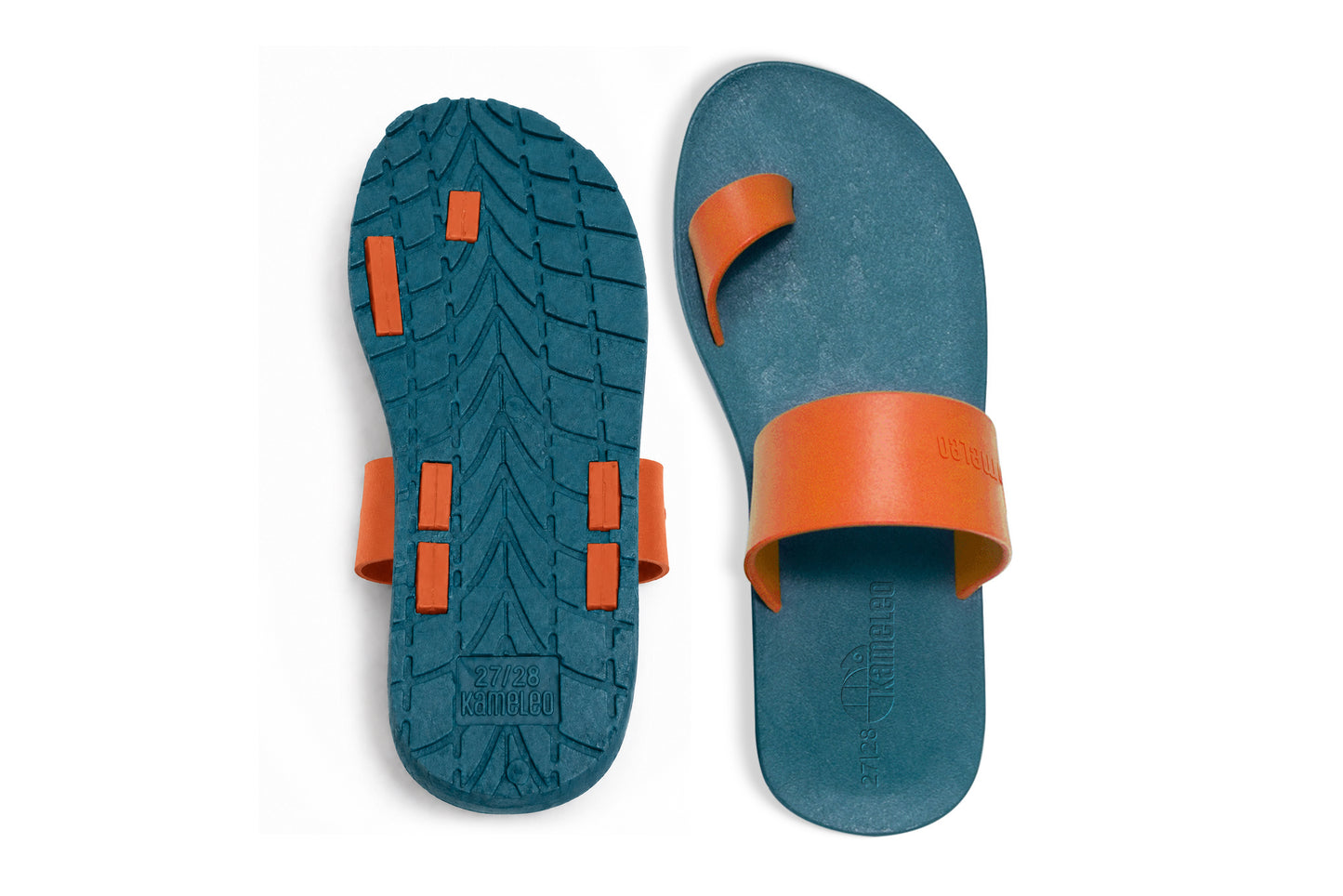 Pop Thumb Kids Green Sole Orange Strap