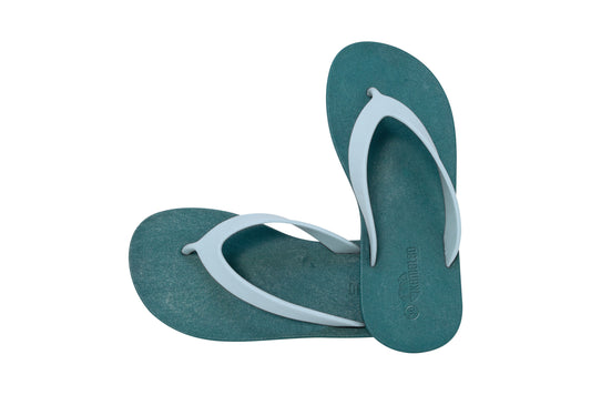 Flippy Green Sole Grey Strap