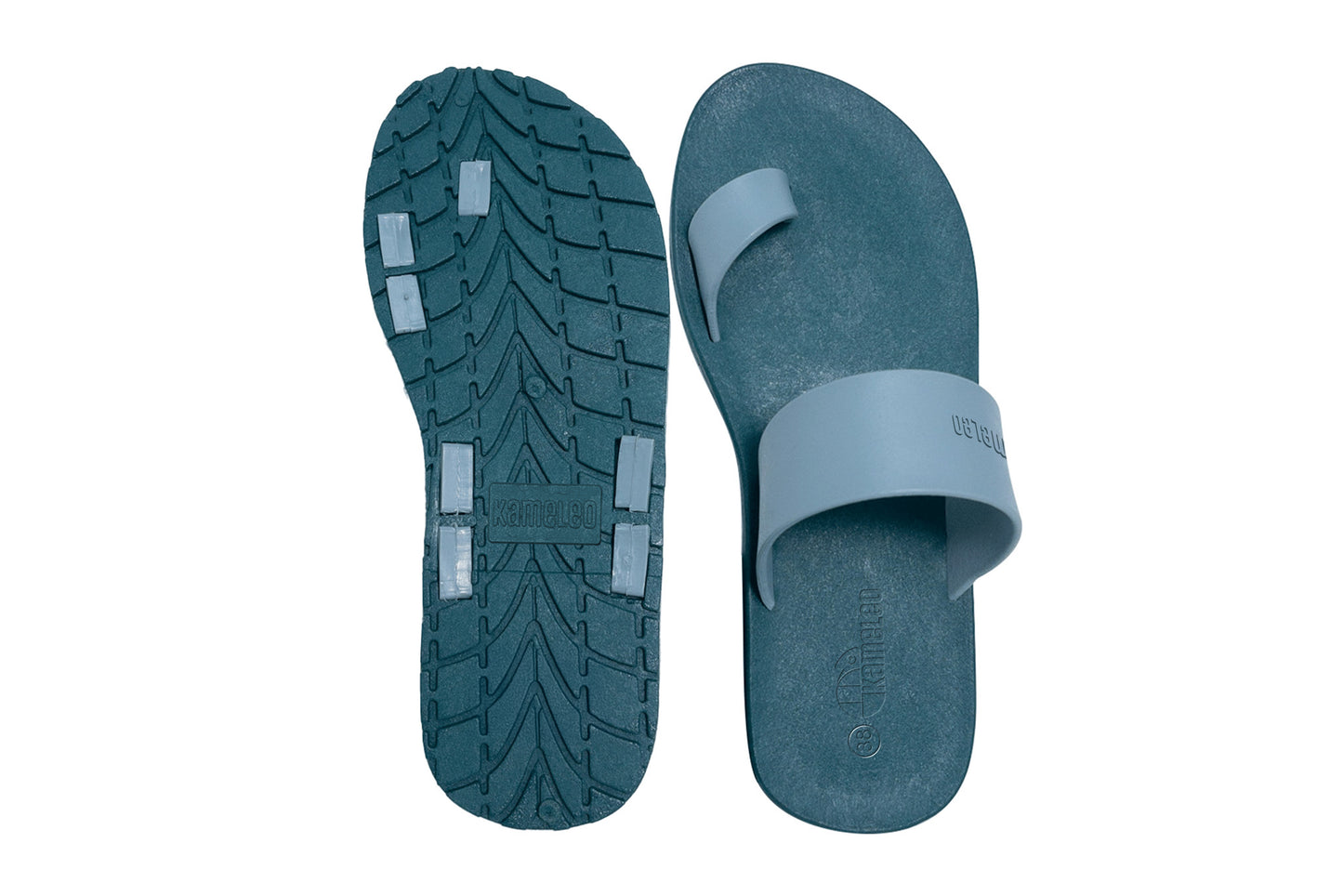 Pop Thumb Green Sole Grey Strap