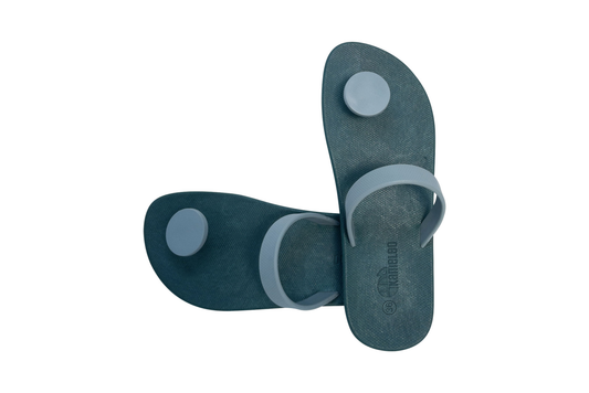 Poppi Dot Green Sole Grey Strap