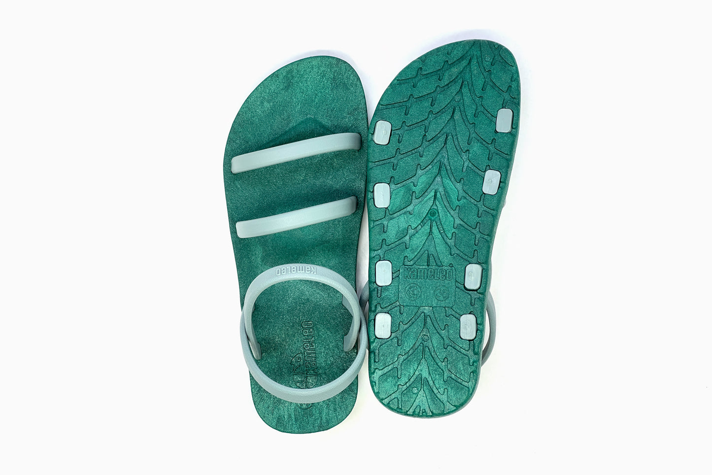 Twin Slim Green Sole Grey Strap