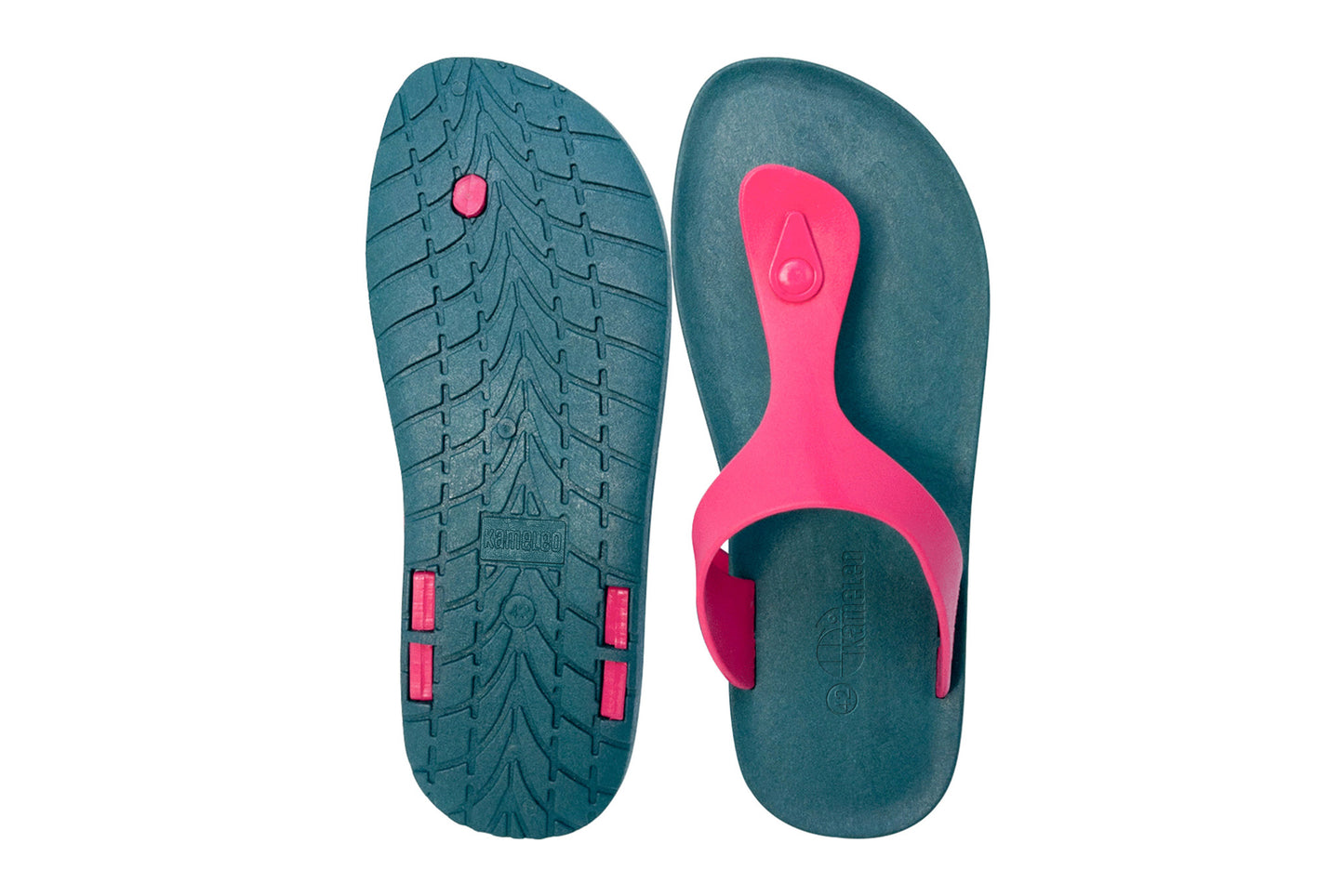 Candy Green Sole Pink Strap